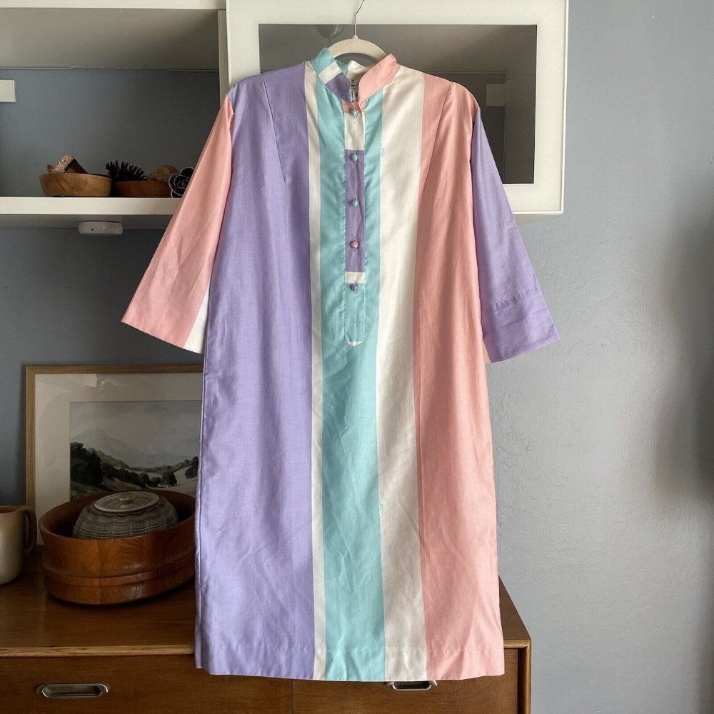 Vtg 80’s Catherine Ogust For Penthouse Gallery Forever Dress Tunic Pastel